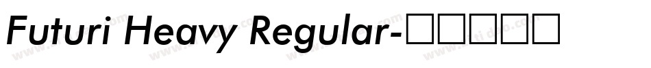 Futuri Heavy Regular字体转换